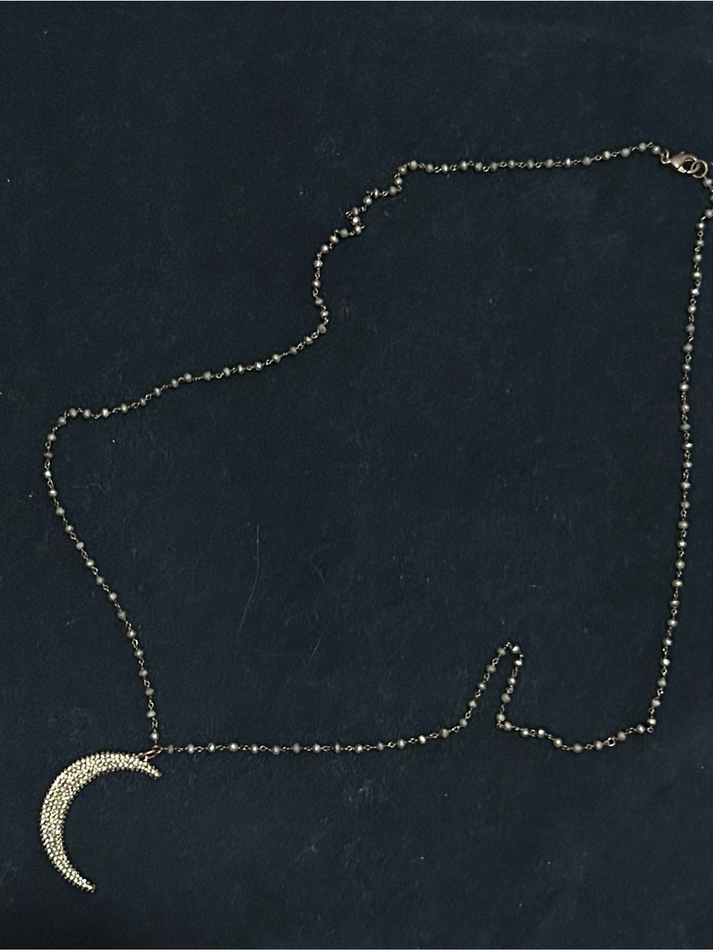 Source Unknown Gold Crescent Moon Necklace